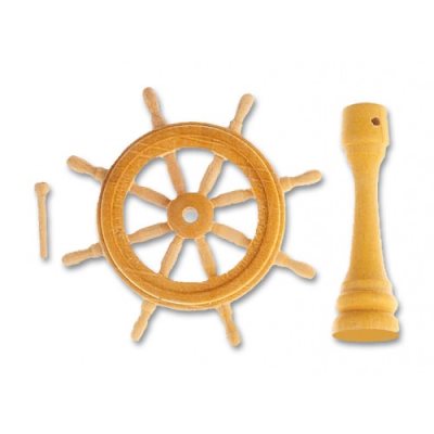 AL8574 Ships Wheel on Stand 40mm