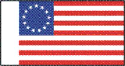 BECC USA Betsy Ross Flag 13 Stars 10mm