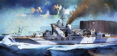 Academy HMS Warspite 1942 1:350 Scale