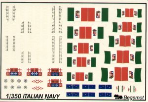 Begemot Italian Navy Flags and markings 1:350 scale