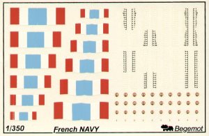 Begemot French Navy Flags and markings 1:350 scale