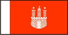 BECC German Hamburg Town Flag - Decal Multipack
