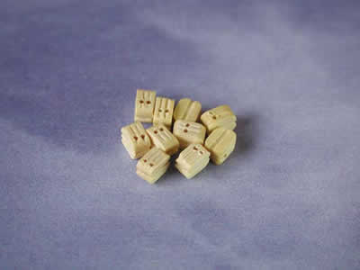 Block Double Natural 4mm (10)