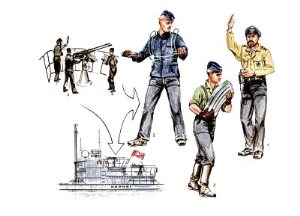 U-Boat VII Atlantic version. Gun Crew for 20mm gun 1:72 scale