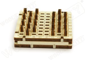 Wooden City Checkers Set