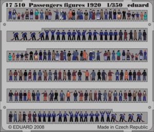 Eduard Passenger Liner Figures pre-painted in colour 1:350 Scale