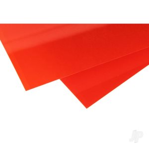 Evergreen 0.25mm Red Transparent Coloured Sheet (2)