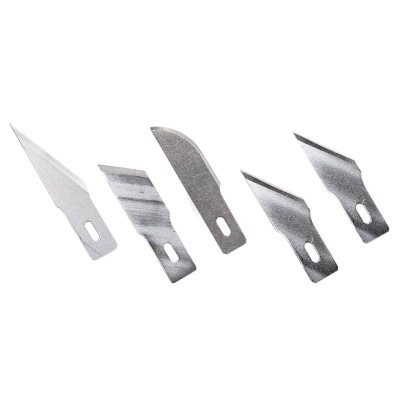 5 Assorted Heavy Duty Blades (#2 #19 #22 2x #24) Shank 0.345 (0.88 cm)