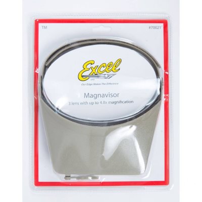 Excel MagniVisor Deluxe Head-Worn Magnifier with 4 Different Lenses , Grey (Boxed)