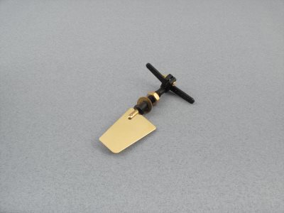 Radioactive Mini Rudder Brass 40x26mm