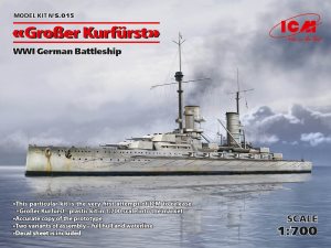 ICM Grosser Kurfurst WWI German Battleship 1:700 Scale