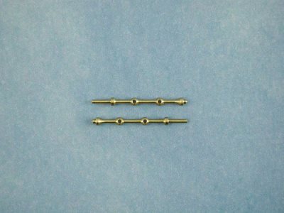 2 Hole Capping Stanchion, Brass 15mm (10)