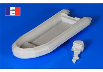 CAP Maquettes Inflatable Dinghy with Outboard Motor 58mm x 30mm