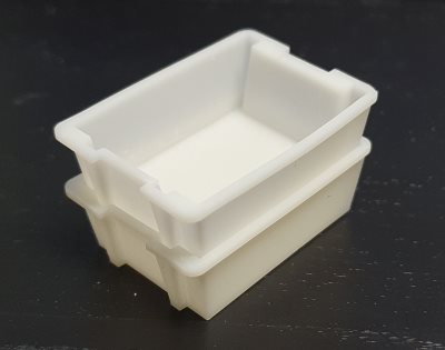 Stackable Resin Fish Boxes 1:15 Scale (2)