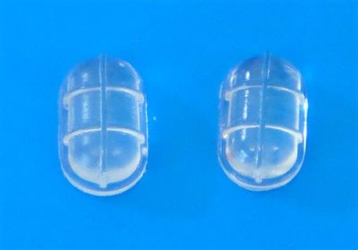Oval Deckhead Lamps with Cage 10mm x 6mm x 4mm (2)