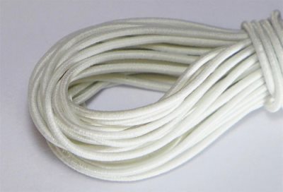 Elastic Cord 1.50mm Diameter x 5M White