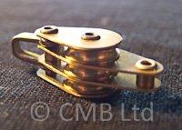 Brass Shackle Triple Block with Becket 10mm