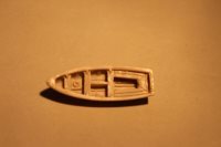 16ft Pulling/Sailing Dinghy Clinker Transom Stern 38mm 1:128 Scale