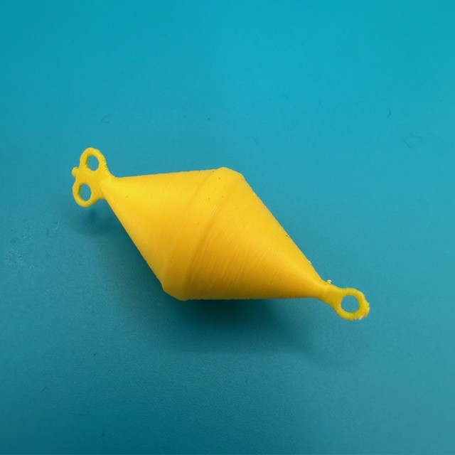 Bi-Conical Mooring Buoy Yellow 46x20mm