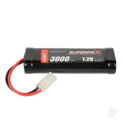 7.2V 3000 NiMh Radient Superpax Battery Pack Tamiya Connector