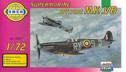 Smer Supermarine Spitfire Mk.VB Decals RAF 1:72 Scale