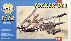 Smer Fokker Dr.I Triplane with decals for Lt Baumer - Jasta 2 1:72 Scale