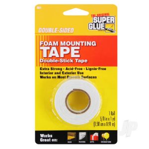 Super Glue Foam Mounting Tape Double-Sided (5/8in x 36in)