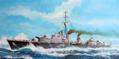 Trumpeter HMS Zulu (F18) Tribal-class destroyer 1941 1:700 Scale