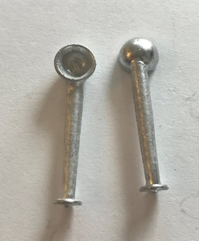 8mm Model Boat Fittings. Cowl Vents Pair