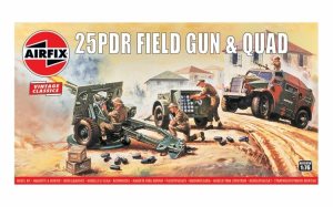 Airfix 25pdr Field gun and Quad Tractor 1:76 Vintage Classics