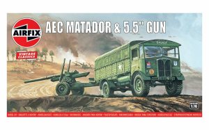 Airfix AEC Matador and 5.5in Gun 1:76 Vintage Classics