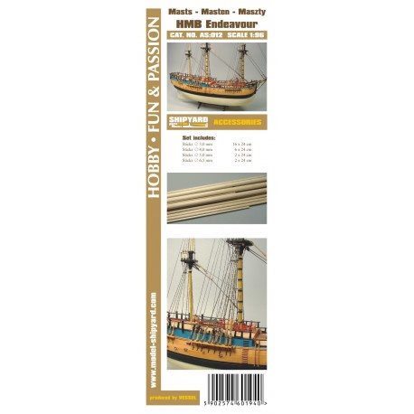 Accessories for making Masts and Yards HM Endeavour