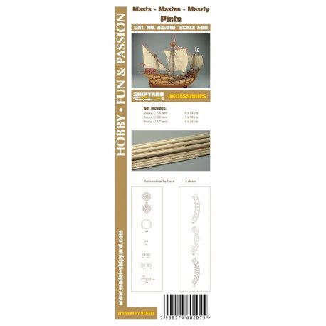 Accessories for making Masts and Yards Pinta
