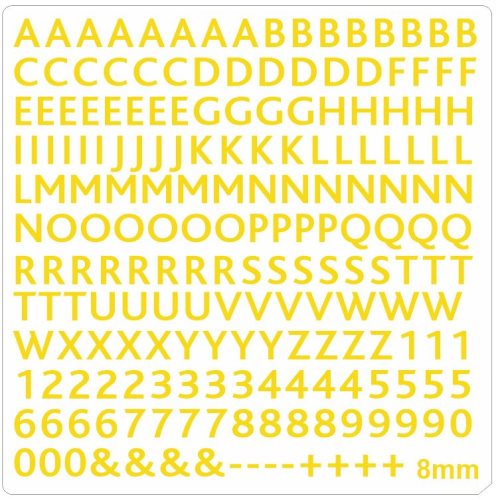 BECC Bliss Yellow Lettering 6mm