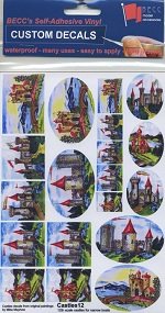 Narrow Boat Decal Set Castles 1:12 Scale