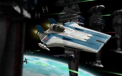 Revell Star Wars Resistance A-Wing Fighter Blue Build & Play