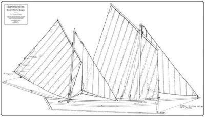 Lady Ma Lugger Model Boat Hull with Plan