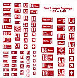 Becc Model Accessories Fire Signage Red