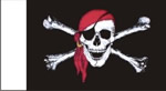 Jolly Roger with Red Scarf 38mm