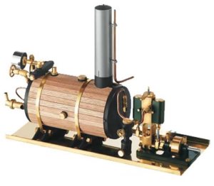 krick alex 2 cylinder steam engine - horizontal boiler