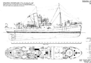 Minesweepers Model Boat Plan, Round Table Class Trawler