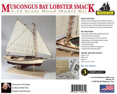 Model Shipways Muscongus Bay Lobster Smack 1:24