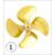 Raboesch 70mm 4 Blade L/H Brass C-Type Propeller M4 - view 1