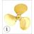 Raboesch 40mm 3 Blade L/H Brass D-Type Propeller M4 - view 1
