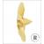 Raboesch 85mm 5 Blade R/H Brass A-Type Propeller M5 - view 2