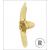 Raboesch 60mm 7 Blade R/H Brass B-Type Propeller M4 - view 2