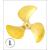 Raboesch 40mm 3 Blade L/H Brass C-Type Propeller M4 - view 1