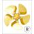 Raboesch 60mm 5 Blade R/H Brass C-Type Propeller M4 - view 1