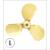Raboesch 20mm 3 Blade L/H Brass A-Type Propeller M2 - view 1