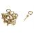 Brass Ring with Shank 3mm (10) - view 1